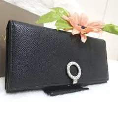 ブルガリ 長財布 サークルロゴ シルバー金具 ビーゼロワン レザー