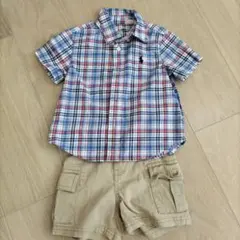 【美品】ラルフローレン　半袖　80  子ども服　ポロシャツ＆短パンセット