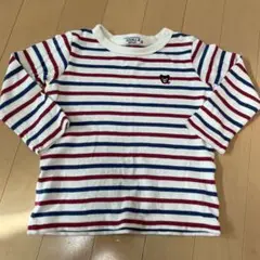 DOUBLE.B ストライプ 長袖カットソー 90
