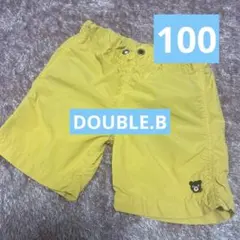 ミキハウス DOUBLE.B ハーフパンツ 100サイズ イエロー