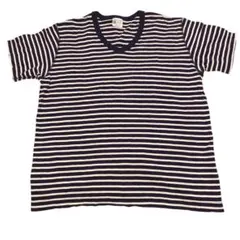 トゥモローランド【BlueWork】Vネックボーダーシャツ