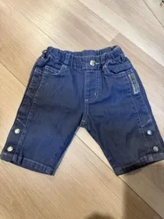 【美品】ベベ プチポワヴェール デニム ハーフパンツ 100cm 男の子