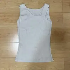 NANO universe リブ編み タンクトップ アシンメトリー 2WAY