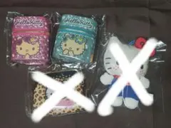 サンリオ　ハローキティ　スカーフ付チャームポーチ　ピンク　ブルー