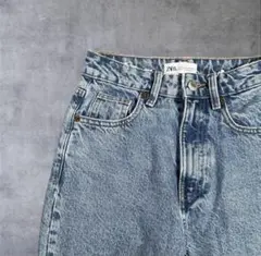 ZARA ライトブルー ストレートデニム ハイウエスト