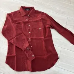 L'EQUIPE YOSHIE INABA 赤 シルク長袖シャツ 9