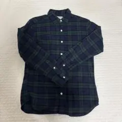 FREAK'S STORE ネルシャツ 長袖 パープル・グリーンチェックMサイズのサムネイル