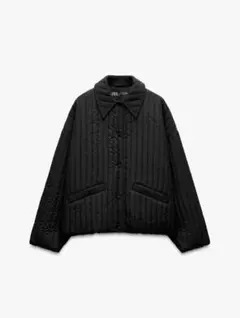ZARA ハートボタン付きパフジャケット