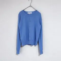 【美品】ROPE PICNIC◆差し色ラウンドボタンカーディガン◆ブルー38 M