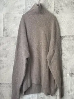 cheerfulチアフルタートルネックオーバーニットセーター フォックス素材上質