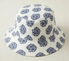 jcrew 帽子　花柄　白ｘネイビー　バケツハット　プロヴァンス　おしゃれ