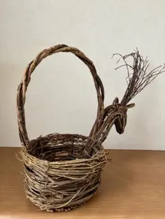 籠　つる籠　ハンドメイド　蔓手組み　自然素材 籠 つる籠 ハンドメイド 蔓手組み 自然素材 | Mercari