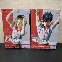 ハイキュー!! 音駒 孤爪研磨 黒尾鉄朗 フィギュア セカンドユニフォームセット