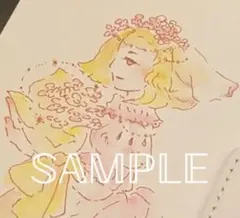 水彩　アナログ　イラスト　オリジナル　手描きイラスト　3枚