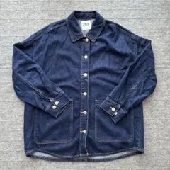 ZARA ダークブルー デニムジャケット