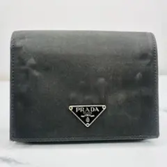 PRADA 二つ折り財布 ナイロン ブラック トライアングルロゴのサムネイル