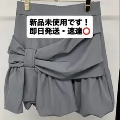 dazzlin ダズリン ナナメリボンミニスカート グレー