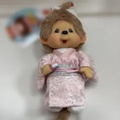 モンチッチ ぬいぐるみキーホルダー 着物 ピンク ミルクティー - メルカリ