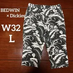 BEDWIN × Dickies 総柄パンツ ブラック W32 日本製 アメカジのサムネイル