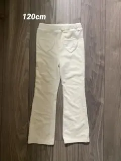 数回着用のみ petit main 120cm ハート型ポケットフレアパンツ