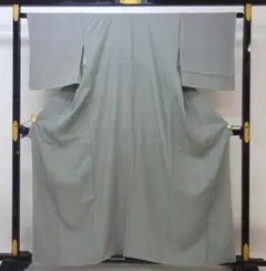 中古美品 特選小紋 斑点柄 落款有 青緑■ON80119-1