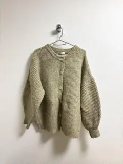 VANNIE U ミックスオーバーニットカーディガン