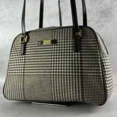 極美品　ラルフローレン 千鳥格子 トートバッグ　肩掛け可　ハンドバッグ　ジッパー