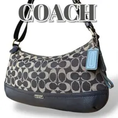 良品 COACH アクセサリーポーチ デニム ワンショルダーバッグ 2way