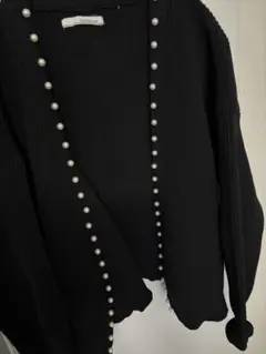 パール付きカーディガン