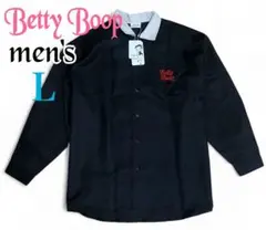 新品タグ付き【Betty Boop】　メンズ長袖シャツ　Lサイズ