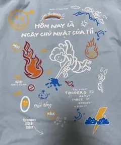 WORLD WIDE WEAR グラフィックTシャツ(スカイブルー) XL相当