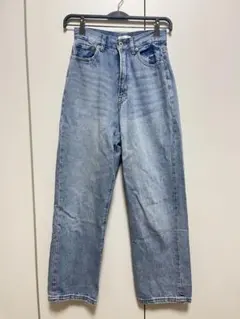 ライトブルー ワイドレッグデニム デニムパンツ