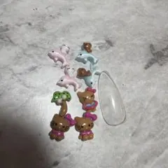 日焼けキティ ネイルパーツ 8個セット