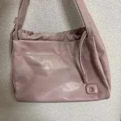 ピンク ショルダーバッグ 合成皮革