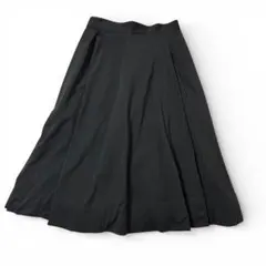 フレアスカート ブラック ミモレ丈 上品 シンプル レディース