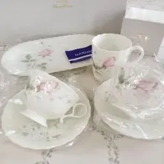 ♥ナルミ エイプリルローズ♥カップ＆ソーサー サンドイッチプレート 