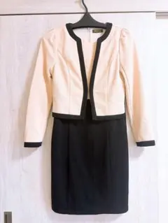 【美品】スーツワンピース　セレモニースーツ　Lサイズ　卒業式