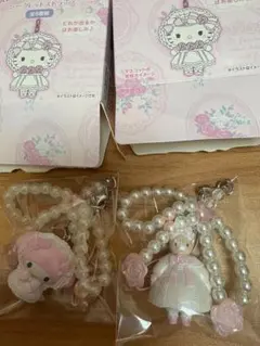 ホワイトフリルデザイン　シークレットストラップ マロンクリーム マイメロディ