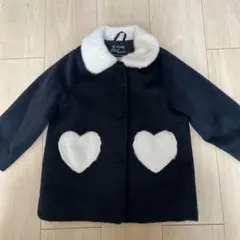 Pettitmain ハートポケットコート 100cm ブラック
