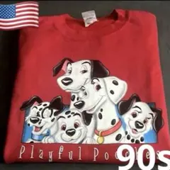 レアモデル◎90s【USA製】ディズニー　両面プリント vintage