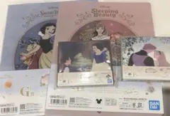 4点 ミニキャンバスボード＆ステーショナリー 一番くじ ディズニープリンセス