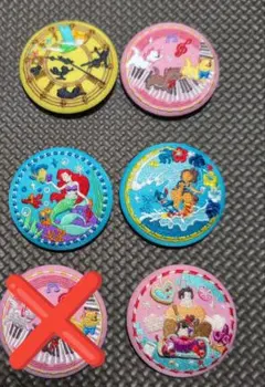 ディズニーキャラクター刺繍バッジ5個セット
