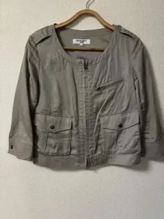 NATURAL BEAUTY BASIC ノーカラーダブルジップジャケット Ｌ