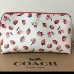 新品未使用　コーチ フルーツ柄 ポーチ