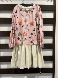 hakka kids チュニック　ワンピース　花柄 140