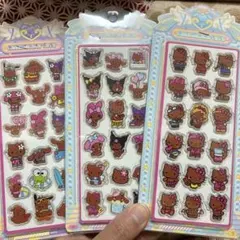 日焼けキティーアクリルデコレーションシール 3枚セット