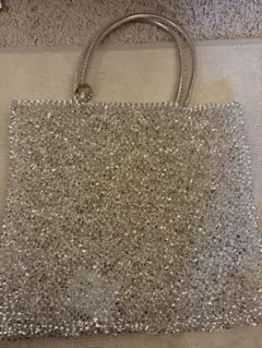ANTEPRIMA シルバー ビーズ ハンドバッグ
