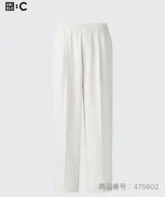 【美品】UNIQLO C ユニクロ C感動タックパンツ　M オフホワイト