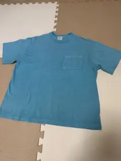 coen 半袖 ポケットTシャツ ブルー S