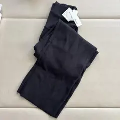 マタニティ リブワイドパンツ L スミクロ【セルフカット可】